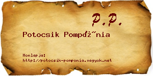 Potocsik Pompónia névjegykártya